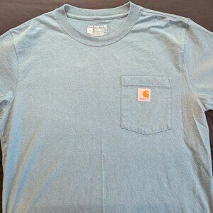 Carhartt Men's Heavyweight Relaxed Fit Pocket Tee - Summer Blue Heather - Medium